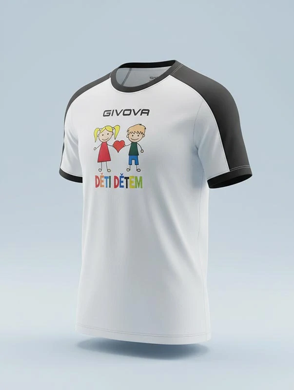 Bílo-černé triko Givova